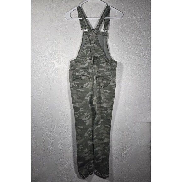 JUSTICE Camo Jean Camouflage Overalls Pants Size 14 - Picture 2 of 4